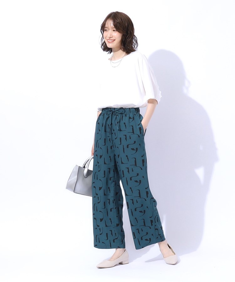 シューラルー(SHOO・LA・RUE)の【洗える】ジョーゼット柄プリントパンツ7