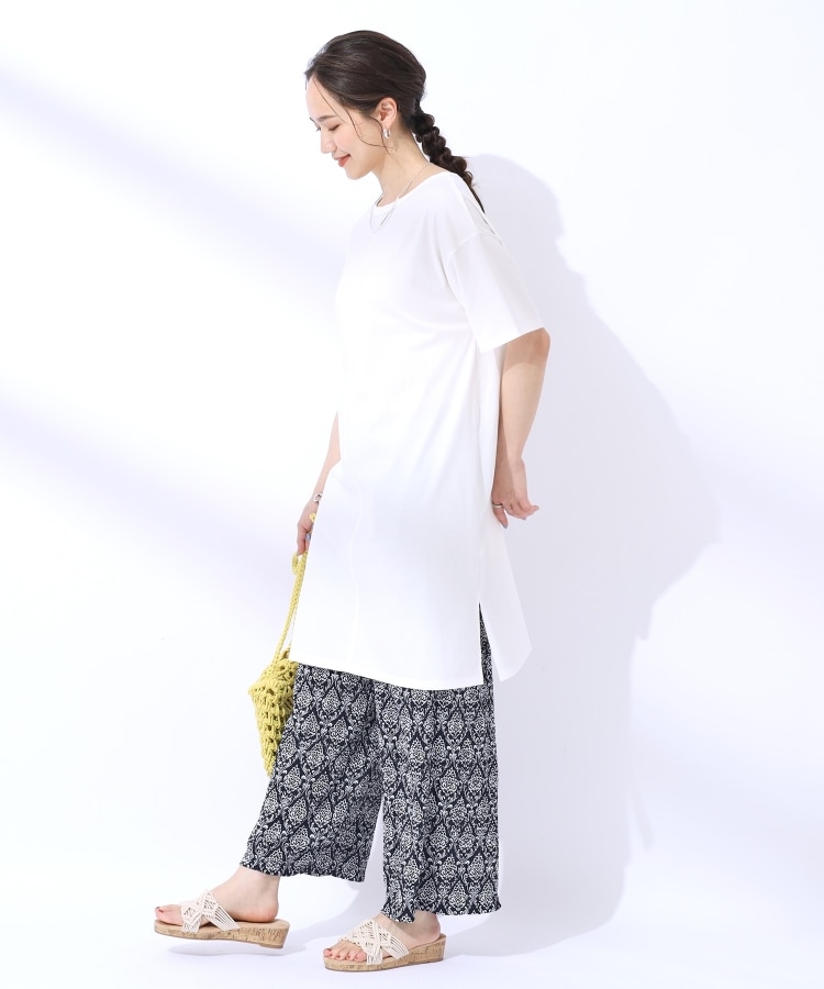 シューラルー(SHOO・LA・RUE)の【洗える】レイヤードにも さらっと穿ける 大人プリーツ イージーパンツ9