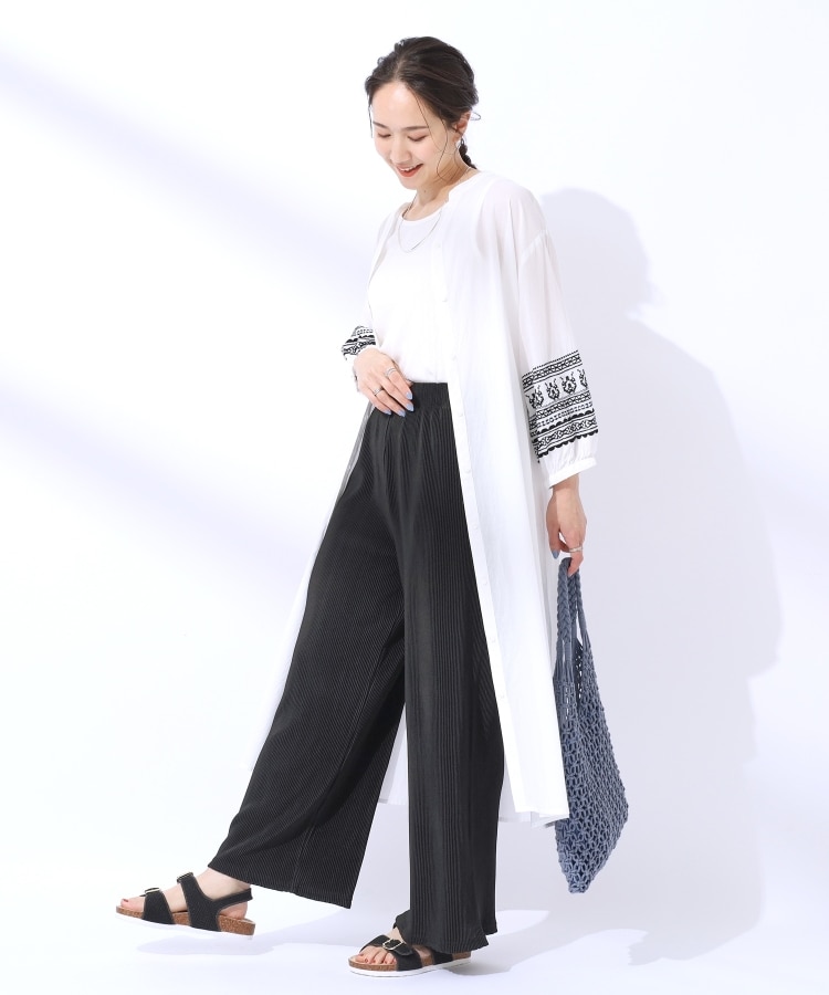 シューラルー(SHOO・LA・RUE)の【洗える】レイヤードにも さらっと穿ける 大人プリーツ イージーパンツ21