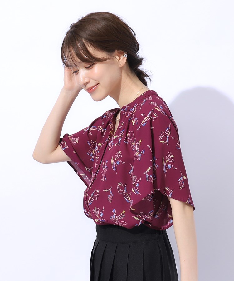 シューラルー(SHOO・LA・RUE)の【高レビュー/洗える】シンプルコーデに彩りを プリント前あきブラウス14