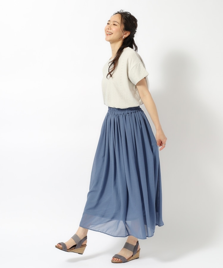 シューラルー(SHOO・LA・RUE)の涼やかにきれい見え レースライク ジャカードトップス4