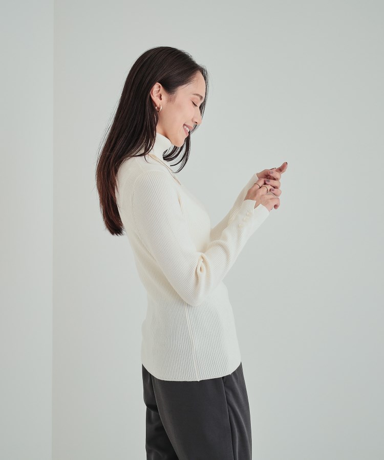 シューラルー(SHOO・LA・RUE)の【高レビュー/洗える/S-3L】ちくちくしにくい なめらか リブタートルニット6