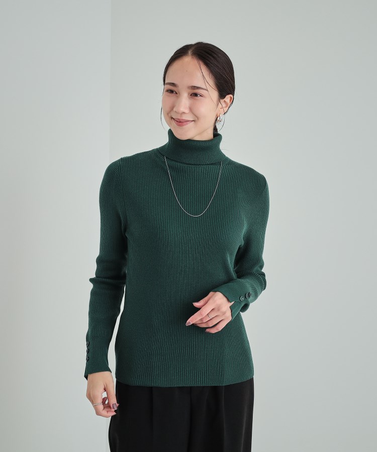 シューラルー(SHOO・LA・RUE)の【高レビュー/洗える/S-3L】ちくちくしにくい なめらか リブタートルニット19