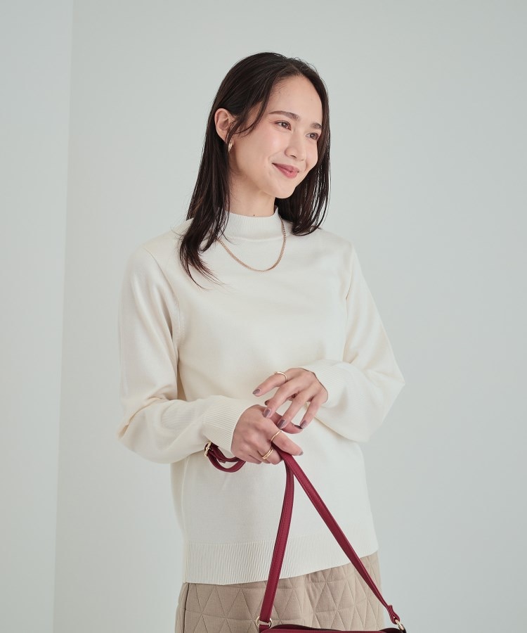 シューラルー(SHOO・LA・RUE)の【高レビュー/洗える】ちくちくしにくい なめらかハイネックニット13