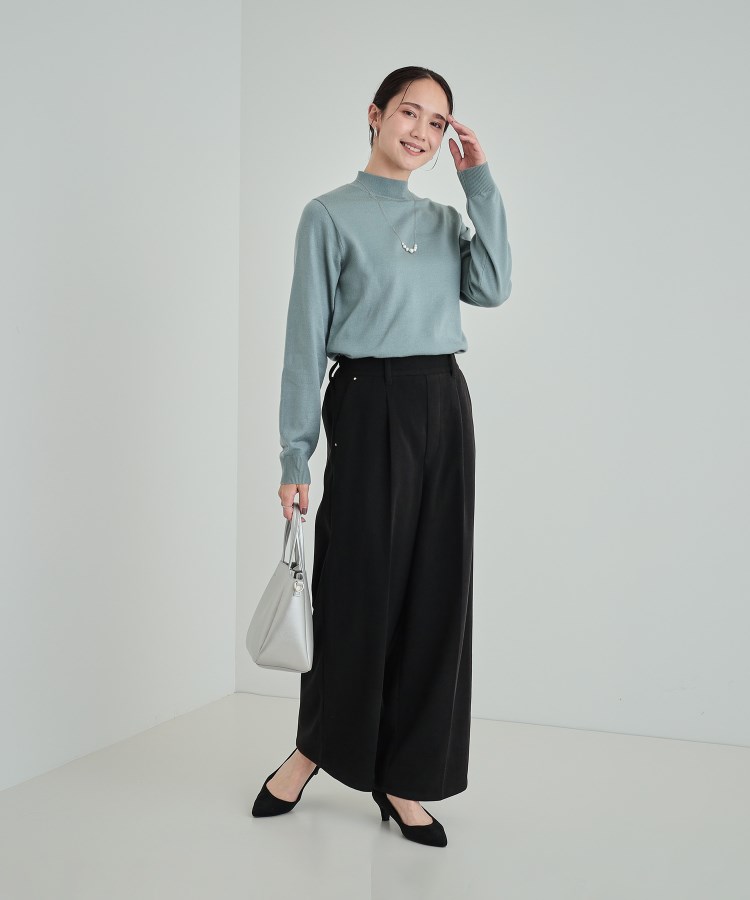 高レビュー/洗える】ちくちくしにくい なめらかハイネックニット 高レビュー/洗える】ちくちくしにくい なめらかハイネックニット