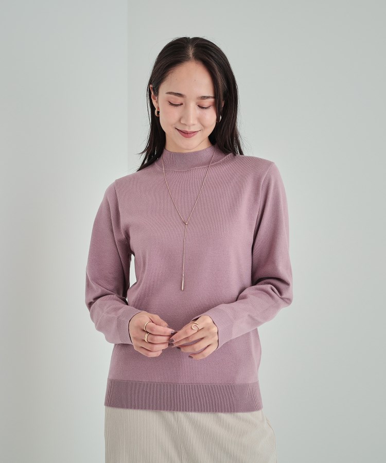 シューラルー(SHOO・LA・RUE)の【高レビュー/洗える】ちくちくしにくい なめらかハイネックニット21