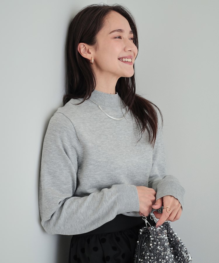 高レビュー/洗える】ちくちくしにくい なめらかハイネックニット 高レビュー/洗える】ちくちくしにくい なめらかハイネックニット