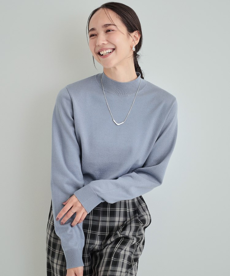高レビュー/洗える】ちくちくしにくい なめらかハイネックニット 高レビュー/洗える】ちくちくしにくい なめらかハイネックニット