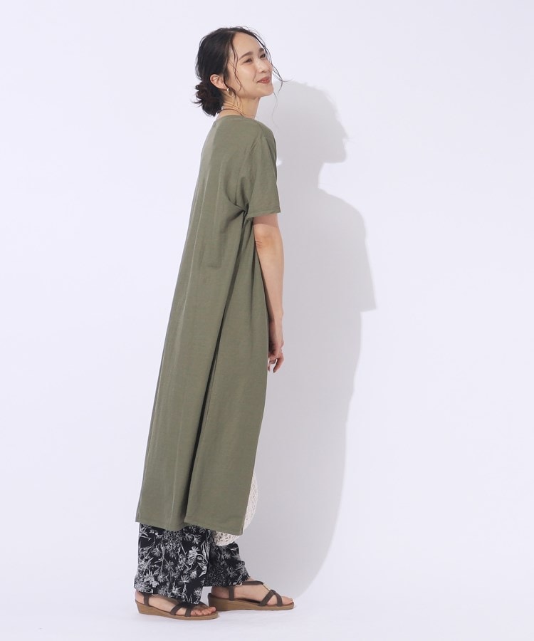 シューラルー(SHOO・LA・RUE)の【洗える】ゆるり さらり カノコ切替ワンピース6