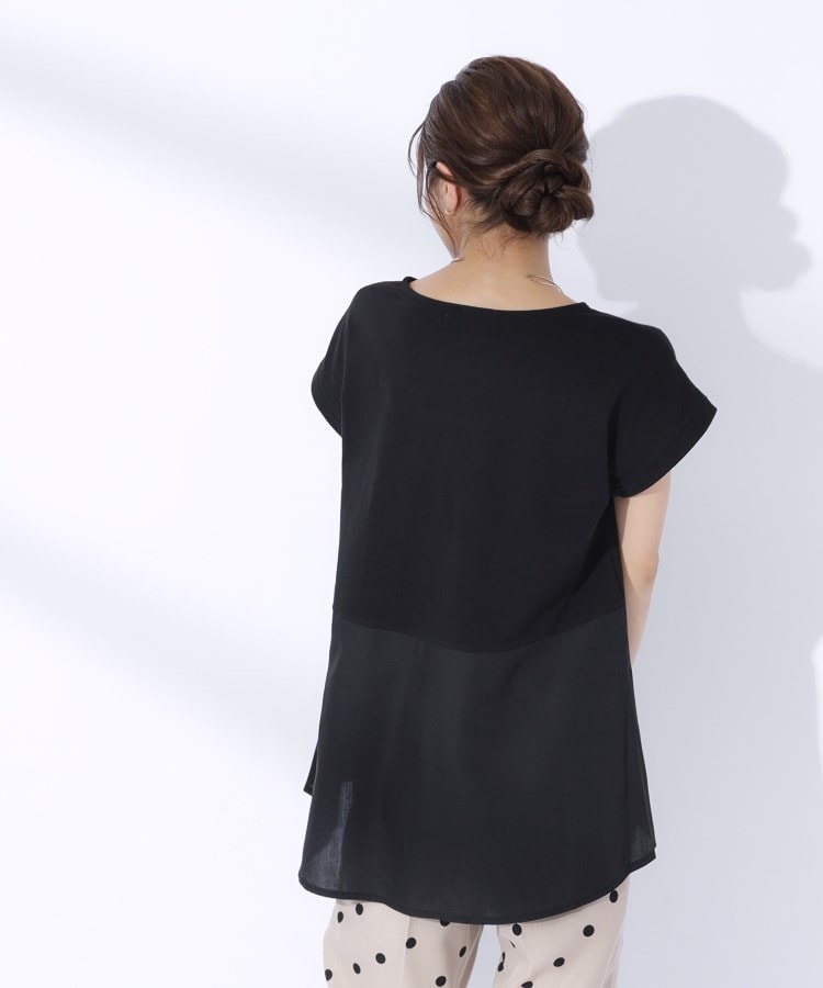 シューラルー(SHOO・LA・RUE)の異素材切替ペプラムTシャツ6