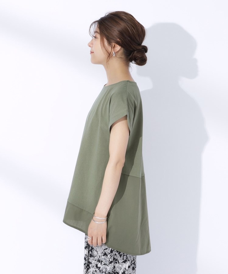 シューラルー(SHOO・LA・RUE)の異素材切替ペプラムTシャツ14
