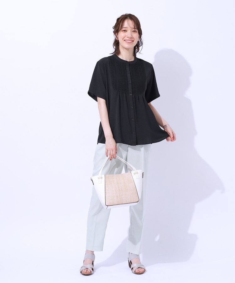 シューラルー(SHOO・LA・RUE)の【洗える/好印象/無理せずキレイ】プチプラ欲張りバンドカラーブラウス7