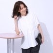シューラルー(SHOO・LA・RUE)の【洗える/好印象/無理せずキレイ】プチプラ欲張りバンドカラーブラウス ホワイト(001)