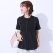 シューラルー(SHOO・LA・RUE)の【洗える/好印象/無理せずキレイ】プチプラ欲張りバンドカラーブラウス ブラック(019)