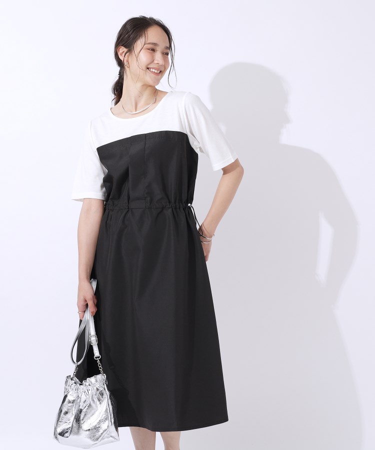 シューラルー(SHOO・LA・RUE)の【洗える】一枚でコーデが決まる ビスチェドッキングワンピース1