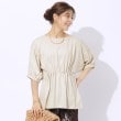 シューラルー(SHOO・LA・RUE)の【洗える】ウエスト調節可能 ドロスト5分袖トップス5