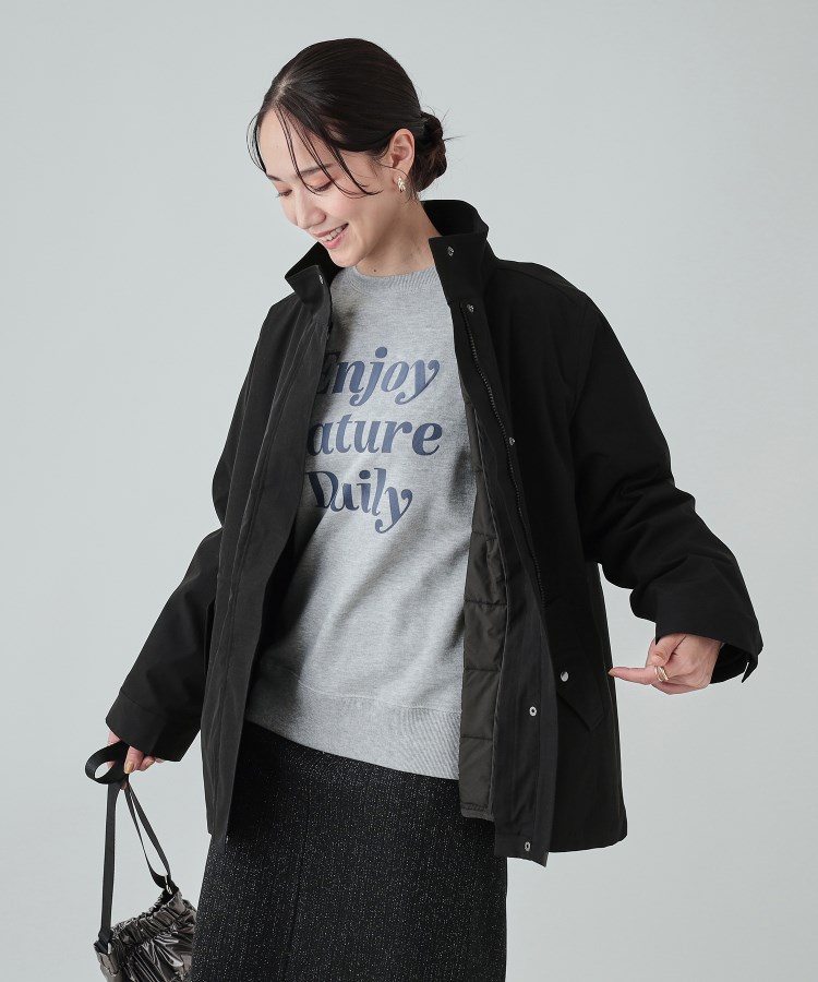 シューラルー(SHOO・LA・RUE)の【洗える/S-LL/撥水/3way】着こなし自在でロングシーズン使える スタンドカラーブルゾン2