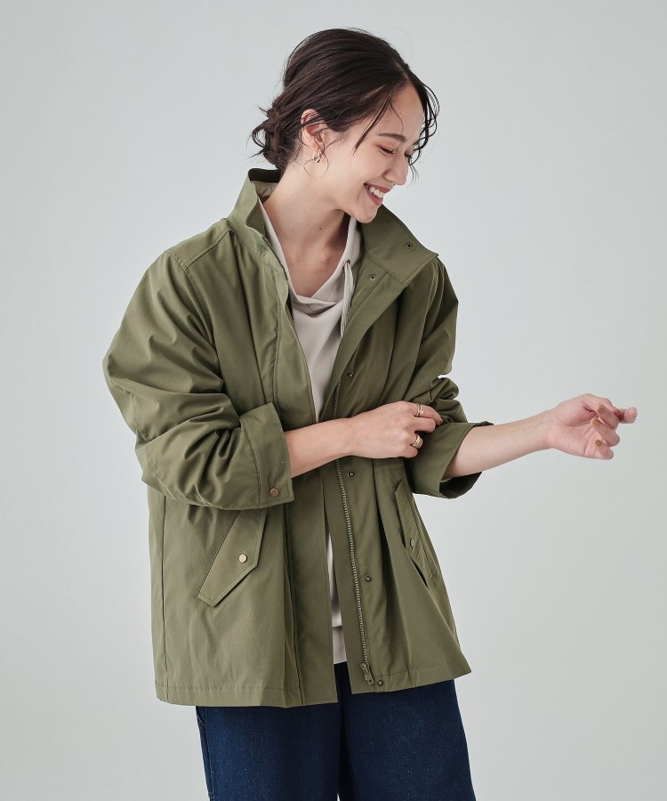 シューラルー(SHOO・LA・RUE)の【洗える/S-LL/撥水/3way】着こなし自在でロングシーズン使える スタンドカラーブルゾン10
