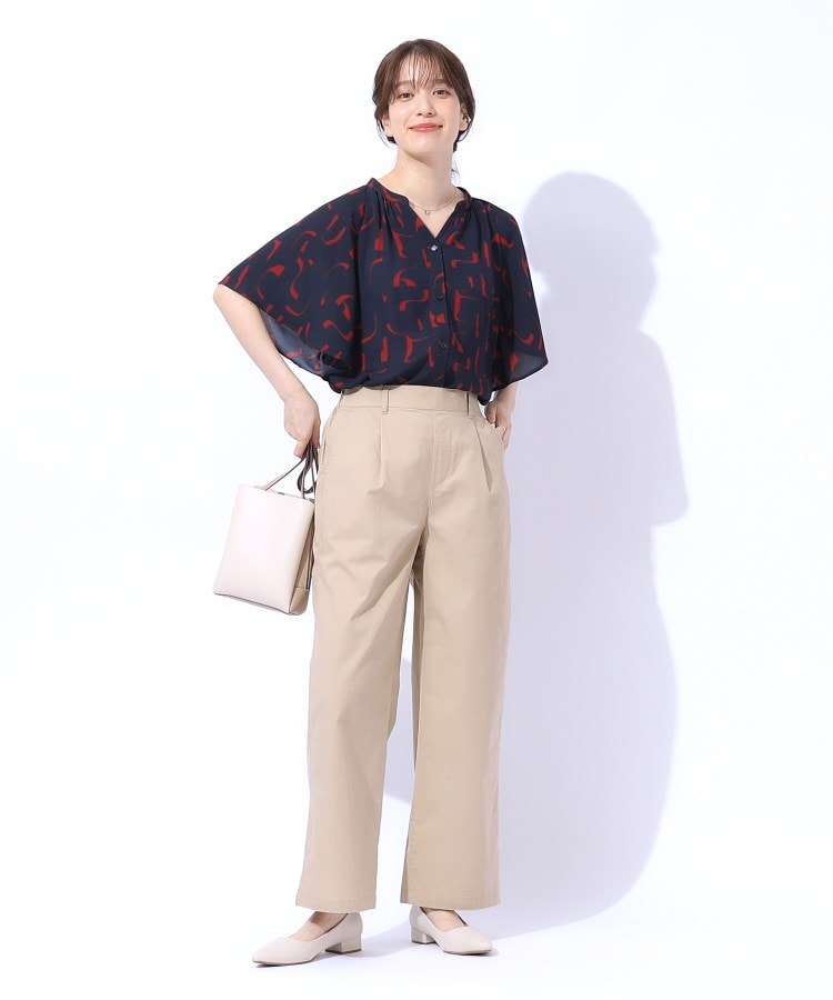 洗える】好印象な大人カジュアル チノワイドパンツ(フル 洗える】好印象な大人カジュアル チノワイドパンツ(フル