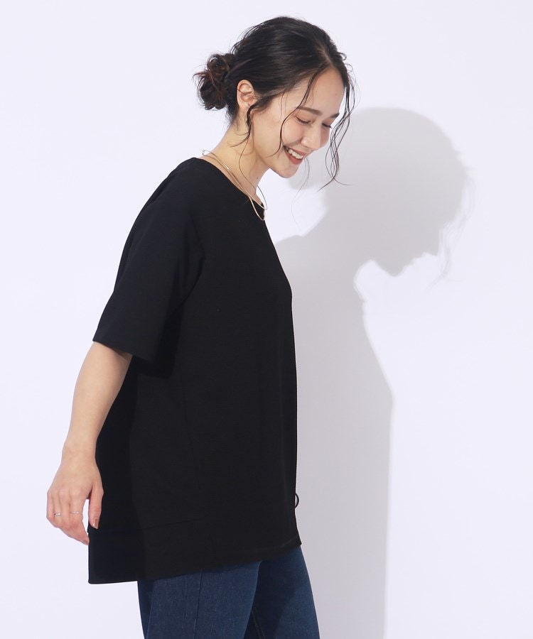 シューラルー(SHOO・LA・RUE)の【洗える/5分袖】すっきりきれいに魅せる ふくれジャカード コクーントップス10