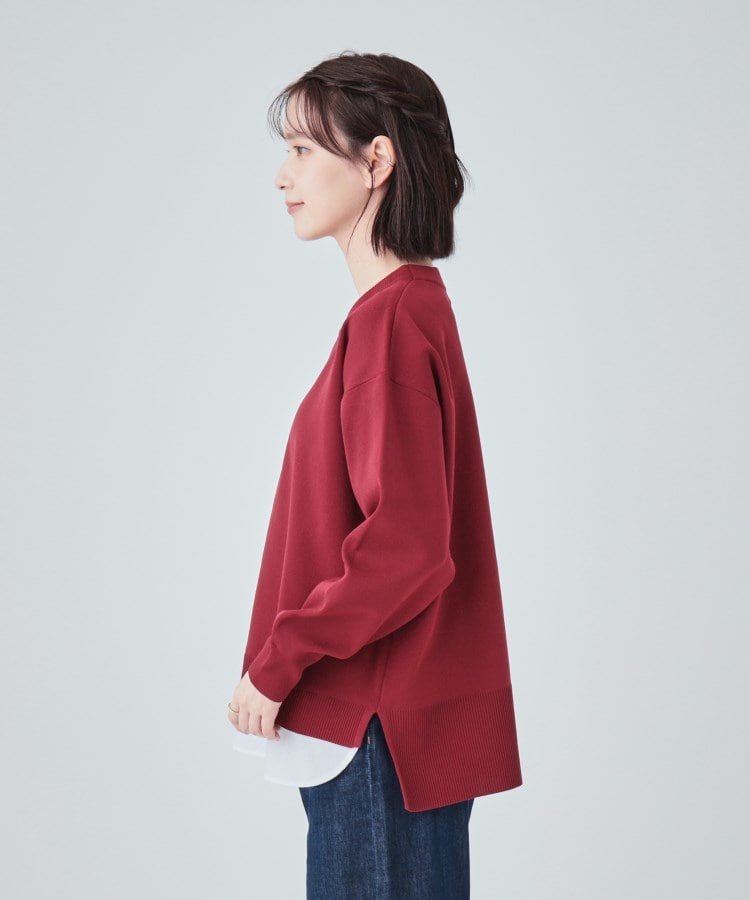 シューラルー(SHOO・LA・RUE)の一枚で簡単こなれ見え スポンディッシュ 裾レイヤード風ニット18