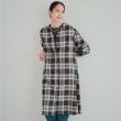 シューラルー(SHOO・LA・RUE)の【洗える】着回しいろいろ 大人のためのチェックシャツワンピース ブルー(292)