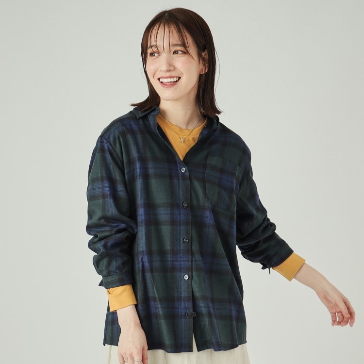 シューラルー(SHOO・LA・RUE)の【洗える】着回しいろいろ 大人のためのチェックシャツ シャツ・ブラウス