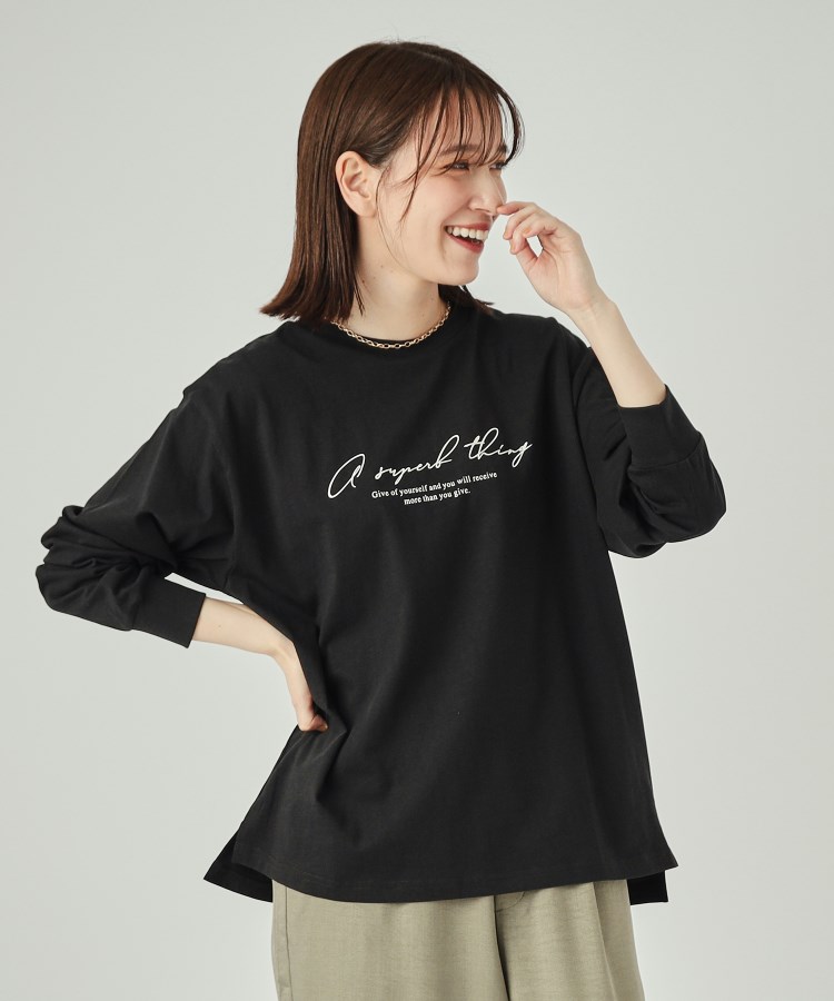 洗える】プリントロングスリーブTシャツ(カットソー) | SHOO 洗える】プリントロングスリーブTシャツ(カットソー) | SHOO
