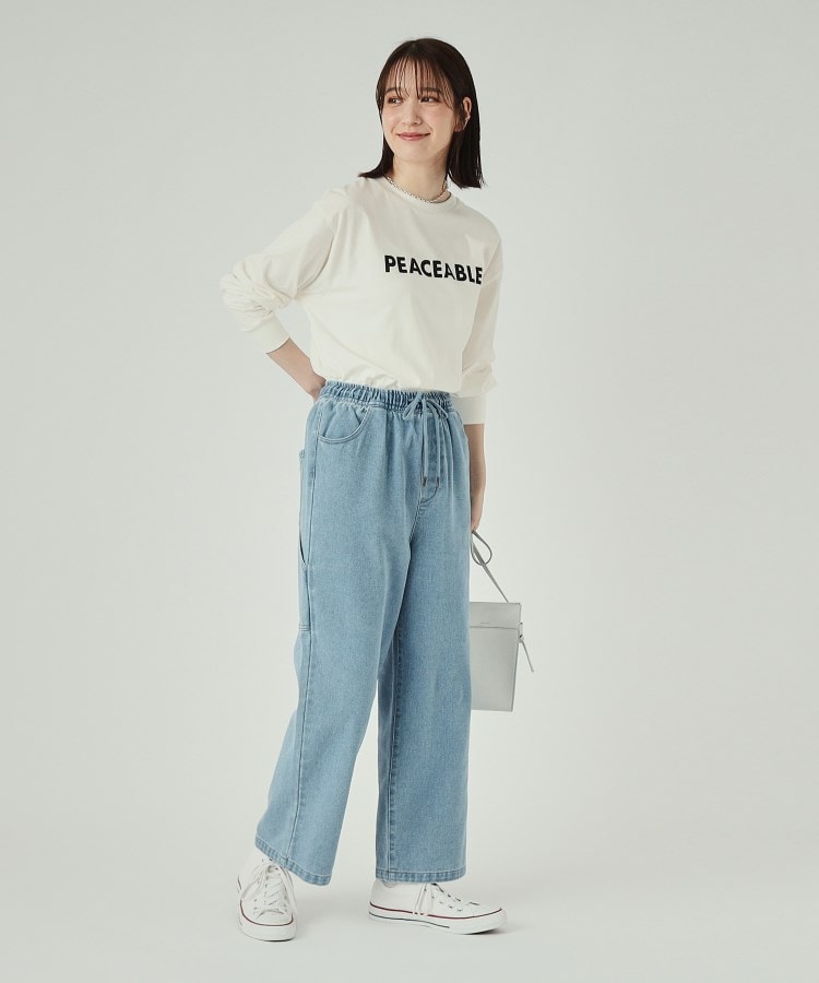 シューラルー(SHOO・LA・RUE)の【洗える】プリントロングスリーブTシャツ27