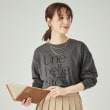 シューラルー(SHOO・LA・RUE)の【洗える】プリントロングスリーブTシャツ チャコールグレー(213)