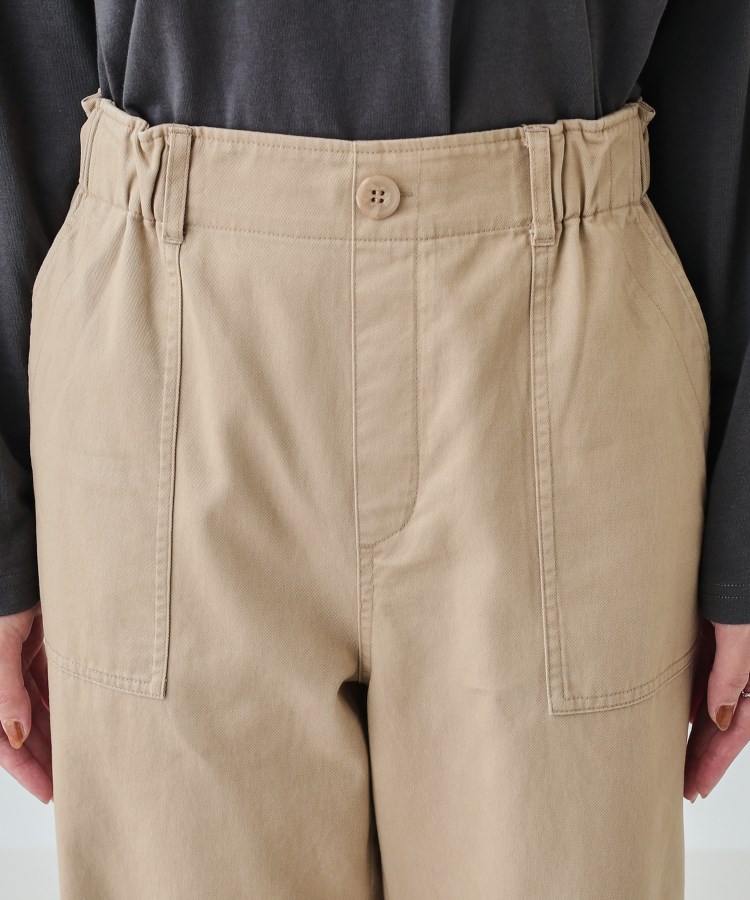洗える】程よいワイドシルエットですっきりと コットンベイカー 洗える】程よいワイドシルエットですっきりと コットンベイカー