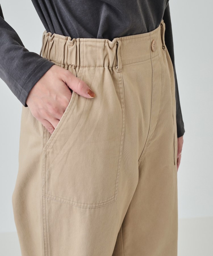 シューラルー(SHOO・LA・RUE)の【洗える】程よいワイドシルエットですっきりと コットンベイカーパンツ19