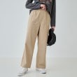 シューラルー(SHOO・LA・RUE)の【洗える】程よいワイドシルエットですっきりと コットンベイカーパンツ ベージュ(052)
