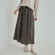 シューラルー(SHOO・LA・RUE)の【洗える】レトロムード感じる 花柄プリントギャザースカート チャコールグレー(714)