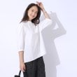 シューラルー(SHOO・LA・RUE)の【洗える/綿100％】柔らかく上品に 多釦ブラウス10