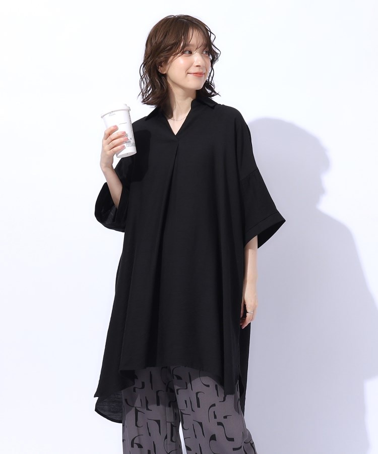 高レビュー/S-LL/洗える/体型カバー】大人のためのスキッパー 高レビュー/S-LL/洗える/体型カバー】大人のためのスキッパー