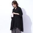 シューラルー(SHOO・LA・RUE)の【高レビュー/S-LL/洗える/体型カバー】大人のためのスキッパーチュニック ブラック(019)