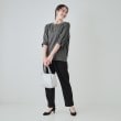シューラルー(SHOO・LA・RUE)の【洗える/S-LL/5分袖】ぽこぽこラメ お袖フリルトップス3