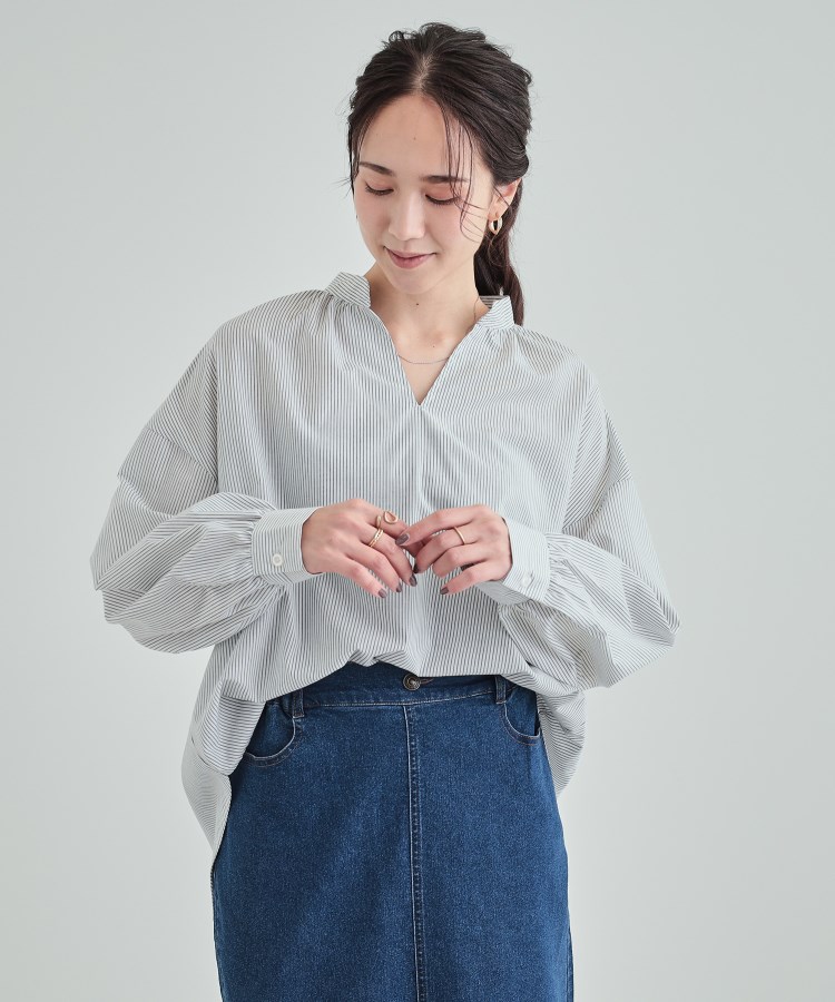 シューラルー(SHOO・LA・RUE)のオンオフ使える バックシャーリングブラウス9
