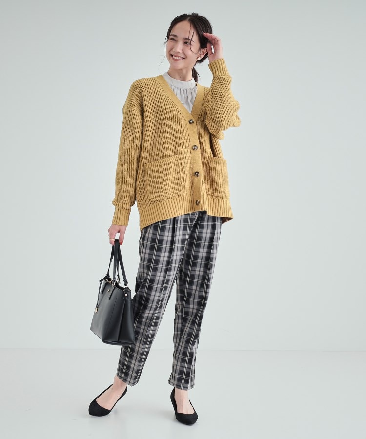 シューラルー(SHOO・LA・RUE)の【高レビュー/洗える】ポケット付きが嬉しい ざっくり編み Vネックカーディガン15