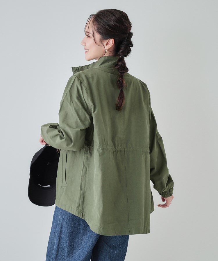 シューラルー(SHOO・LA・RUE)のさらりと羽織れる スタンドカラー ドロストブルゾン21