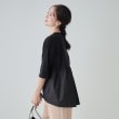 シューラルー(SHOO・LA・RUE)の【洗える/5分袖】バックギャザー 異素材切替トップス2