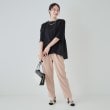 シューラルー(SHOO・LA・RUE)の【洗える/5分袖】バックギャザー 異素材切替トップス3