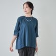 シューラルー(SHOO・LA・RUE)の【洗える/5分袖】バックギャザー 異素材切替トップス5