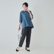 シューラルー(SHOO・LA・RUE)の【洗える/5分袖】バックギャザー 異素材切替トップス7