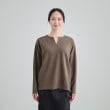 シューラルー(SHOO・LA・RUE)の【洗える/S-LL】洗濯後しわになりにくい 首元すっきりキーネックトップス13