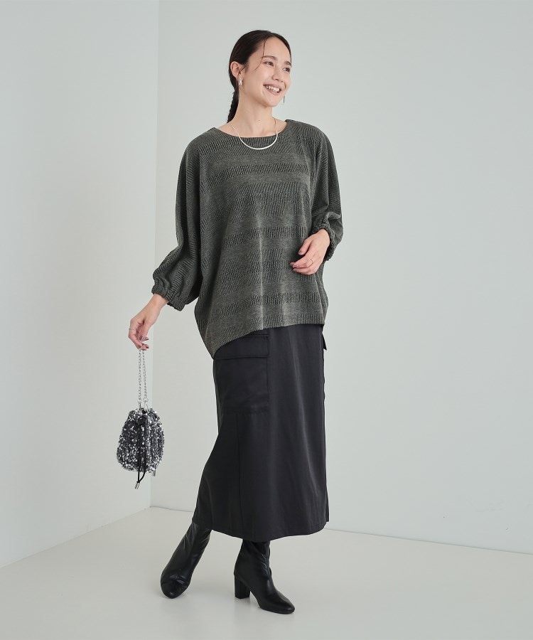 シューラルー(SHOO・LA・RUE)の【S-LL/洗える】表面感で差をつける やわらかドルマントップス3