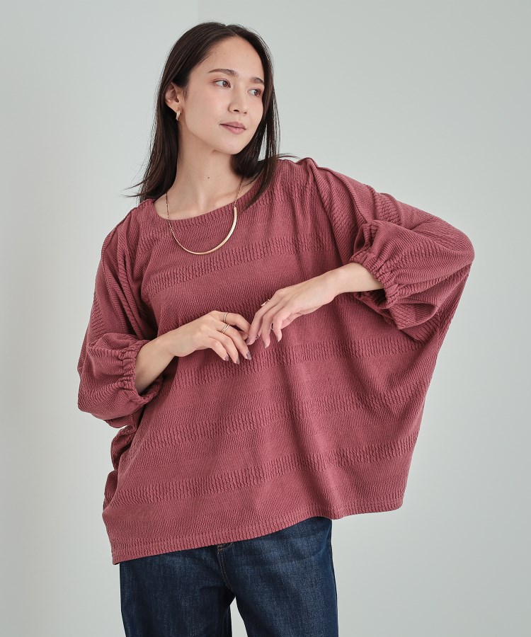 シューラルー(SHOO・LA・RUE)の【S-LL/洗える】表面感で差をつける やわらかドルマントップス5