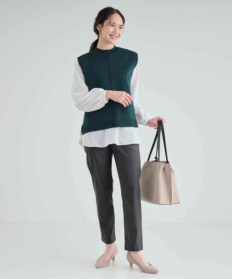 シューラルー(SHOO・LA・RUE)の【洗える/SS-3L】あったか裏起毛 ストレッチ テーパードパンツ31