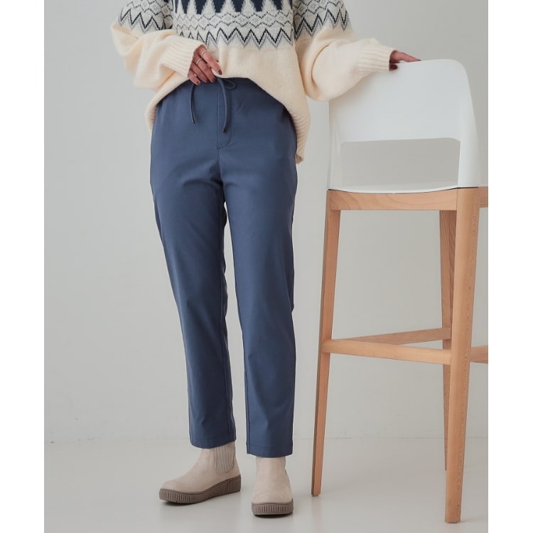 シューラルー(SHOO・LA・RUE)の【洗える/SS-3L】あったか裏起毛 ストレッチ テーパードパンツ フルレングスパンツ